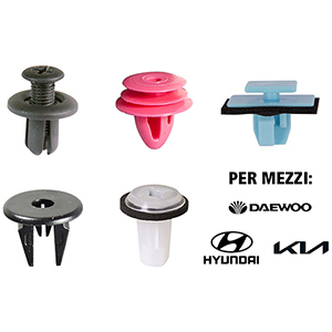 Minuteria per fissaggio carrozzeria KIA – HYUNDAI – DAEWOO