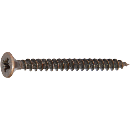 Vite per legno testa svasata piana filetto intero bronzata PZD