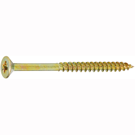 Vite per legno testa svasata piana filetto parziale zincata gialla PZD