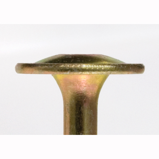 Dettaglio di Vite per legno TDX testa larga finta rondella filetto parziale zincata gialla TORX 305