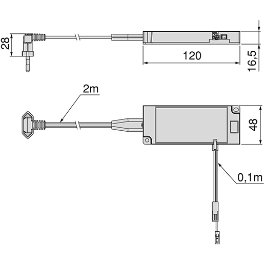 Technische Zeichnung von LED KONVERTER SMART 12V 15W 105