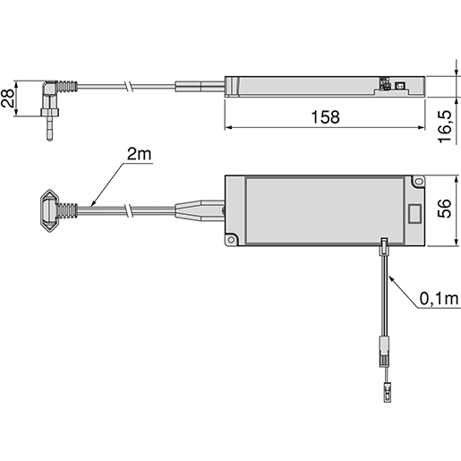 Technische Zeichnung von LED KONVERTER SMART 12V 30W 110