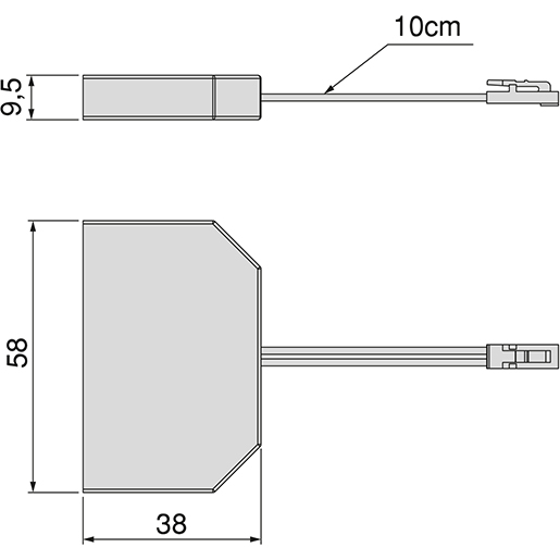 Technische Zeichnung von VERTEILERKABEL 6 STECKDOSEN 12/24V 10 ST 100