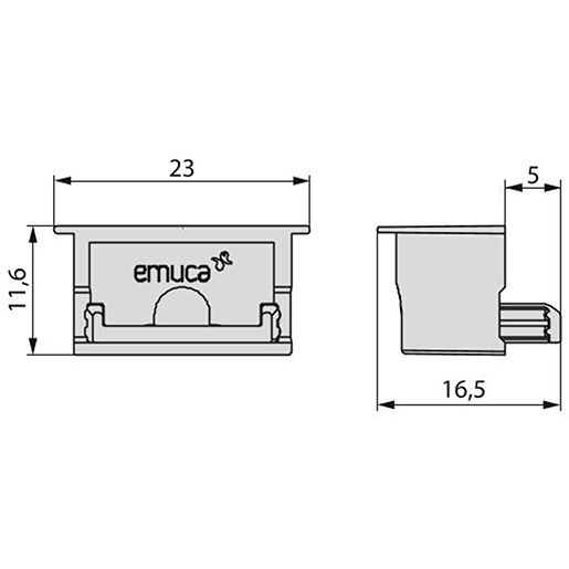 Detail von ZUBEHÖRSATZ FÜR EINBAUPROFILE 20 STK 300