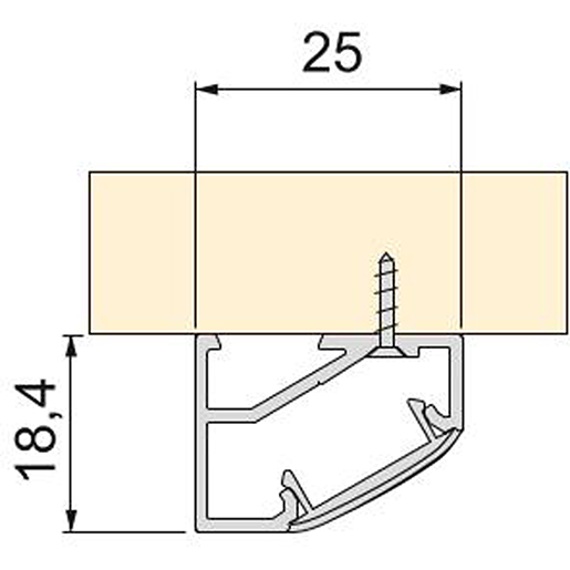 Detail von ECKPROFIL MIT OPALINUM 2,35 M 305