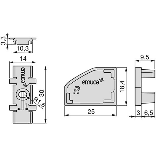 Detail von ZUBEHÖRSATZ FÜR WINKELPROFIL 10 STK 300