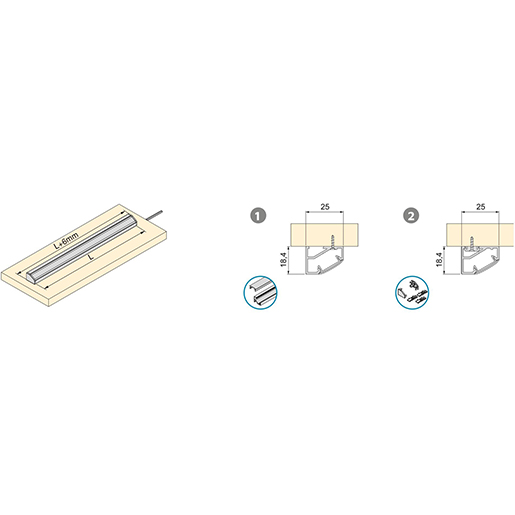 Detail von ZUBEHÖRSATZ FÜR WINKELPROFIL 10 STK 305