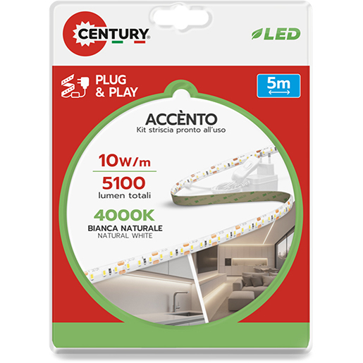Imballo di Striscia LED 220 V da interno 4000 K EASYSTRIP 400