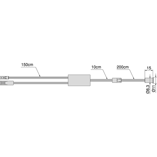 Technische Zeichnung von SENSOR SMART TOUCH/DIMMER 12/24V 100