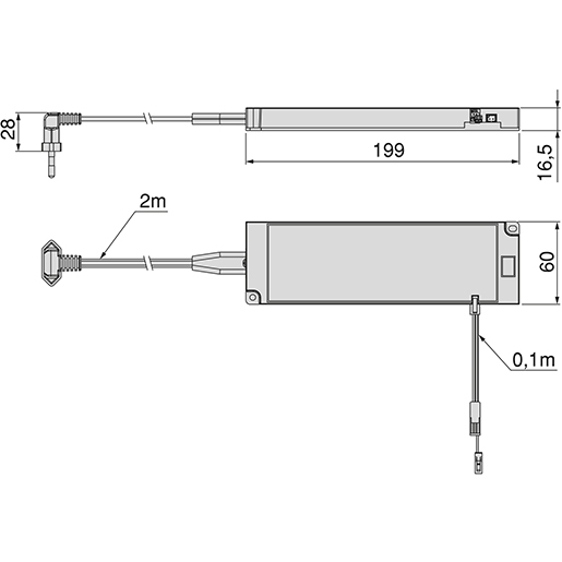 Technische Zeichnung von LED KONVERTER SMART 24V 60W 100