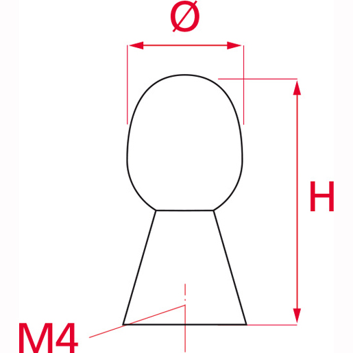 Disegno tecnico di Pomolo per mobile 100