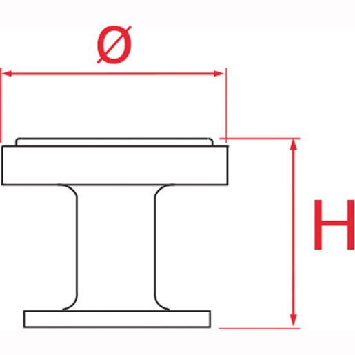 Disegno tecnico di Pomolo per mobile 100