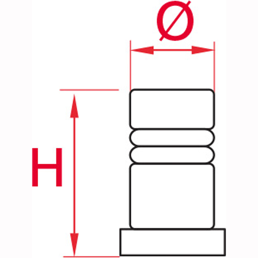 Disegno tecnico di Pomolo per mobile 100