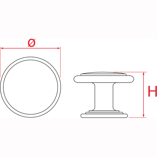 Disegno tecnico di Pomolo per mobile 100