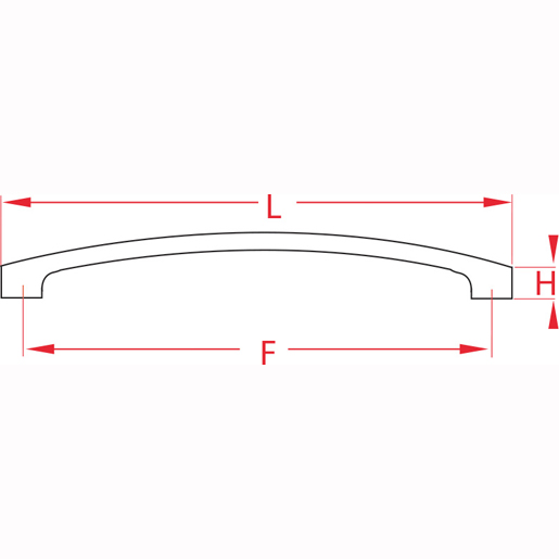 Disegno tecnico di Maniglia per mobile 100