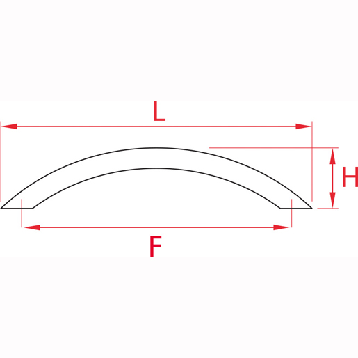 Disegno tecnico di Maniglia per mobile 100
