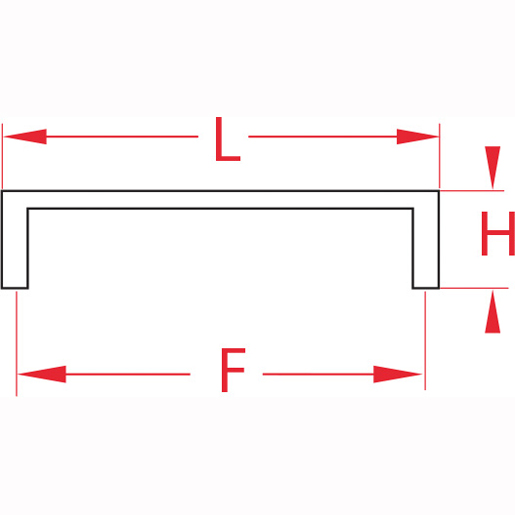 Disegno tecnico di Maniglia per mobile 100
