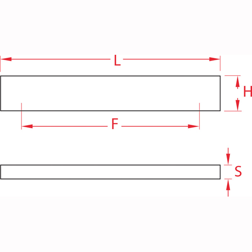 Disegno tecnico di Maniglia per mobile 100