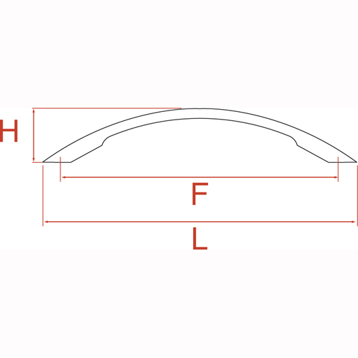 Disegno tecnico di Maniglia per mobile 100