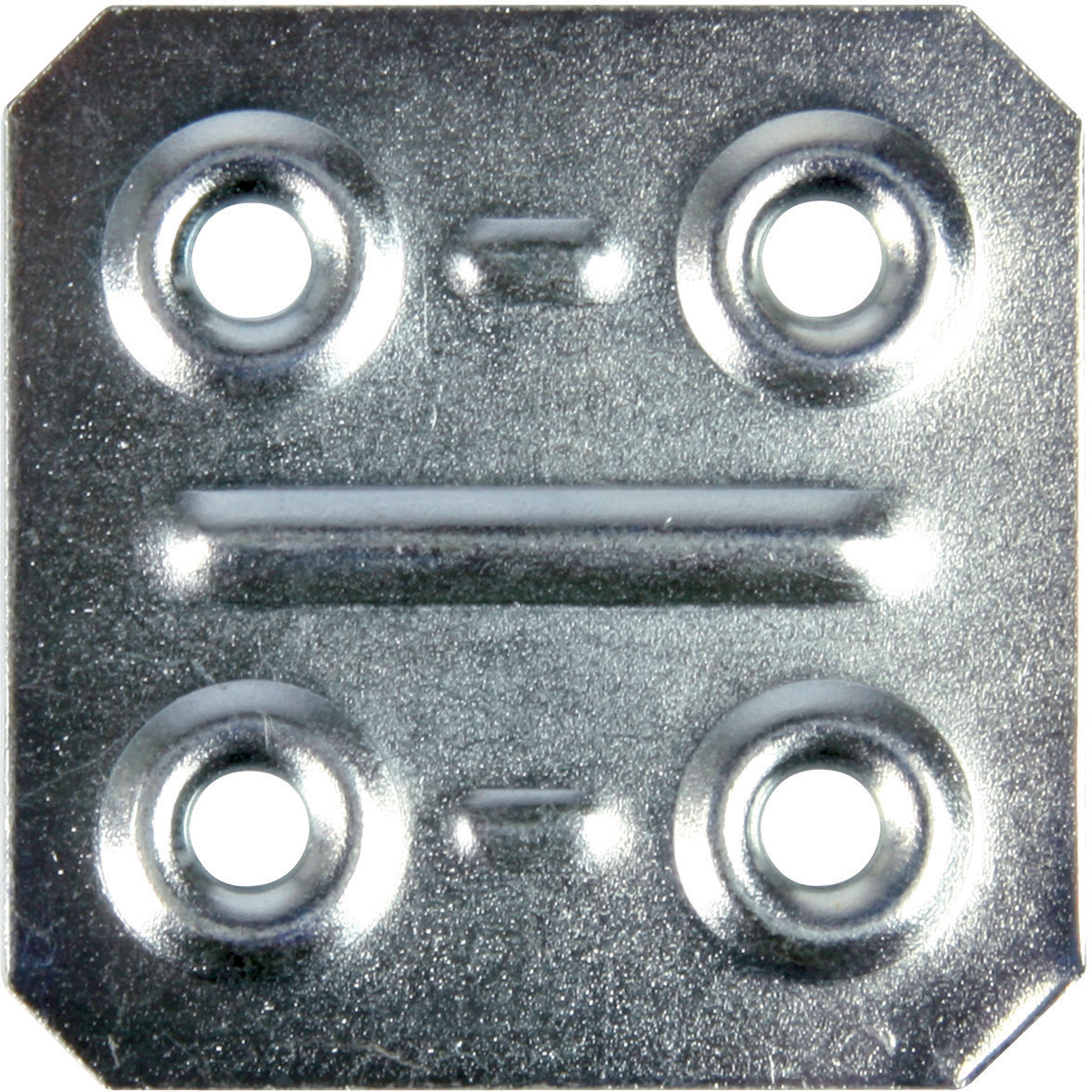 Flache Platte 4 Löcher verzinktes Eisen