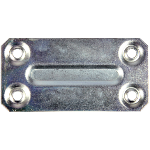 Rechteckige flache Platte 4 Löcher verzinktes Eisen