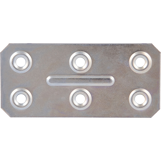 Rechteckige flache Platte 6 Löcher verzinktes Eisen