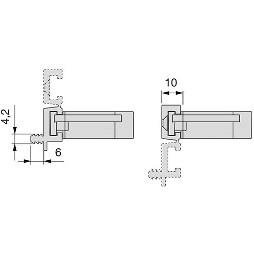 KNOCHENFUSSZANGE PACKUNG 4 STÜCK Technische Zeichnung von KNOCHENFUSSZANGE PACKUNG 4 STÜCK 105