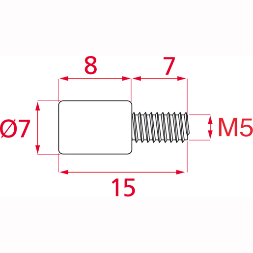 Disegno tecnico di Portaripiani tondo M5 100