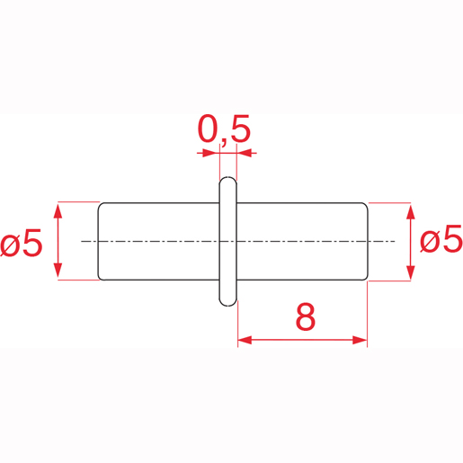 Technische Zeichnung von BODENTRÄGER ZYLIND. VERZINK D5 100