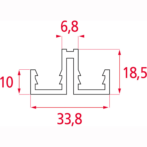 Disegno tecnico di Cremagliera centrale S12 100