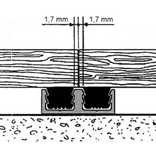 Technische Zeichnung von TRÄGERPROFIL FÜR PLATTEN AB 3 M 110