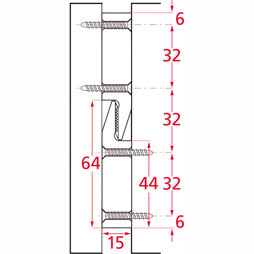 Technische Zeichnung von Vertikale Steckverbinder 100