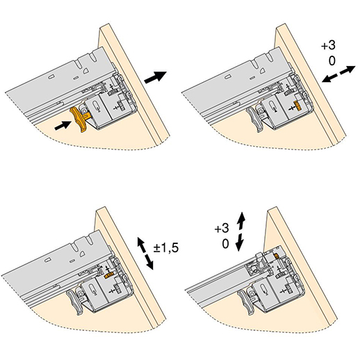 Technische Zeichnung von SCHUBLADENFÜHRUNG MIT VOLLAUSZUG 540 MM 105
