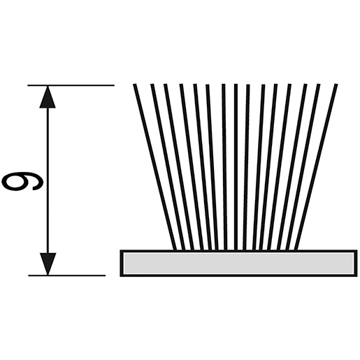 Technische Zeichnung von STAUBDICHTUNG H 9 MM - 10 M 100