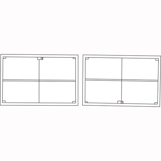 Disegno tecnico di SERRATURA ANTA VETRO DOP NICH 105