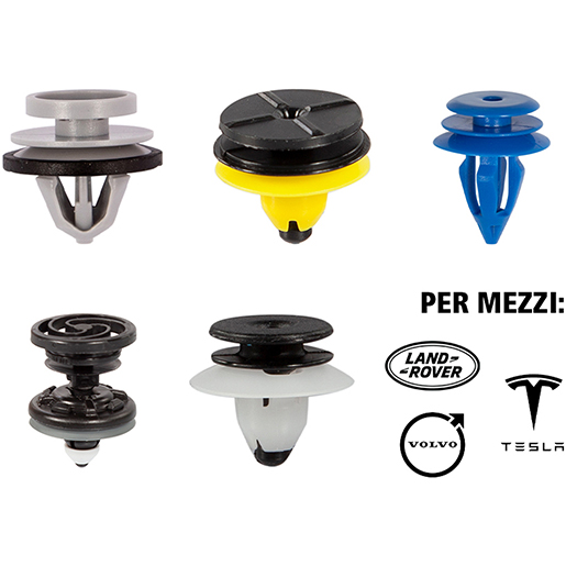 Minuteria per fissaggio carrozzeria LAND ROVER – TESLA – VOLVO