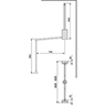 Technische Zeichnung von KLEIDERBÜGELHÄNGER 600-830 MM VERCHROMT 105