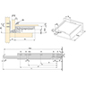 Technische Zeichnung von SCHUBLADENFÜHRUNG MIT VOLLAUSZUG 490 MM 100