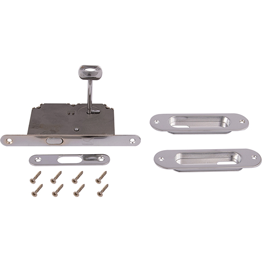 VERDECKTES TÜRSCHLOSS CHROM POLIERT