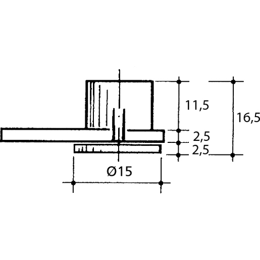 Disegno tecnico di ESPANSORE X SERRAM ALLUM MM19 100