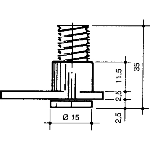 Technische Zeichnung von EXPANDER FÜR RAHMEN ALU 15X35 100
