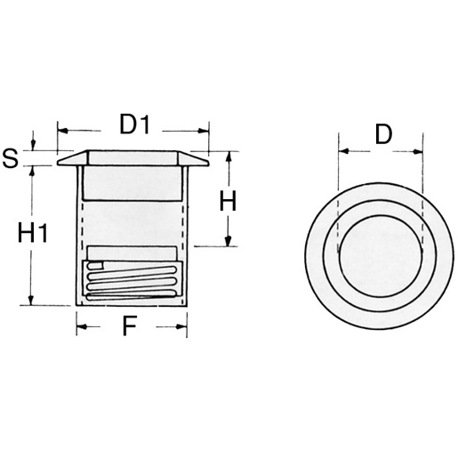 Technische Zeichnung von Messingschächte 100