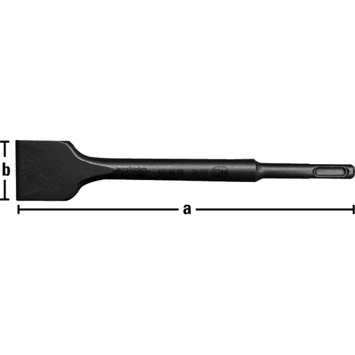 FLACHMEISSEL 27X600 SDS/MAX Technische Zeichnung von FLACHMEISSEL 27X600 SDS/MAX 100