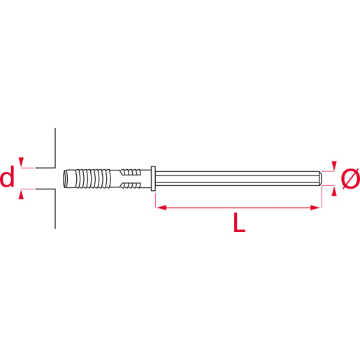 Technische Zeichnung von Versenkbarer Tablarträger 100