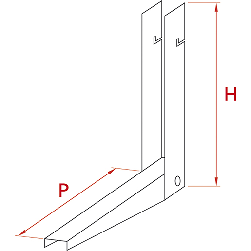 Disegno tecnico di Mensole per condizionatori 100