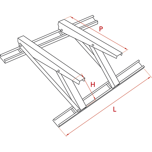 Disegno tecnico di Staffa per tetto 100
