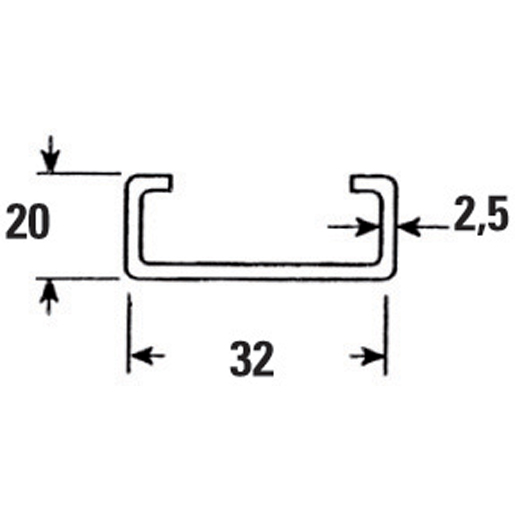 MENSOLA A PARETE DA 280 MM 32X20 Disegno tecnico di MENSOLA A PARETE DA 280 MM 32X20 100