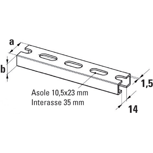 Disegno tecnico di Profilo di supporto da 30x15 - 32x20 100