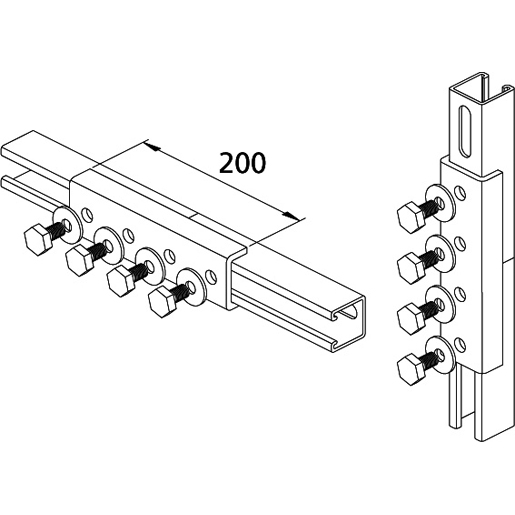 Disegno tecnico di Piastra di giunzione 100