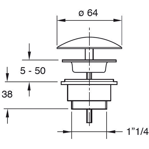 Disegno tecnico di Pilette per lavabo 100